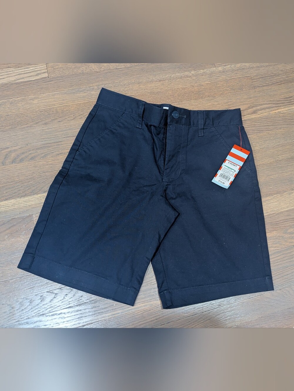 NWT Navy Blue Cat & Jack Size 8 Husky Boys Cotton Uniform Shorts